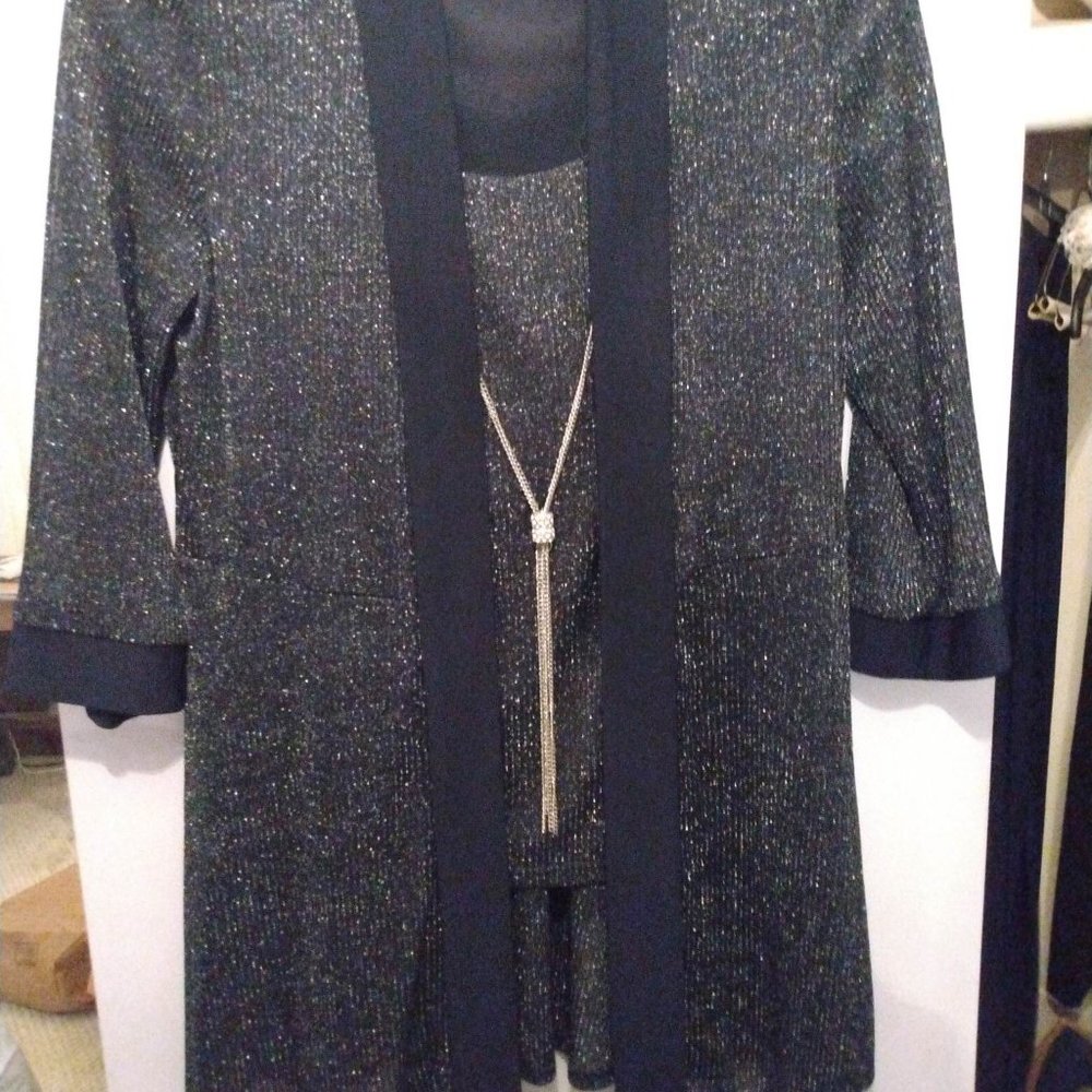 Navy blue pant suit